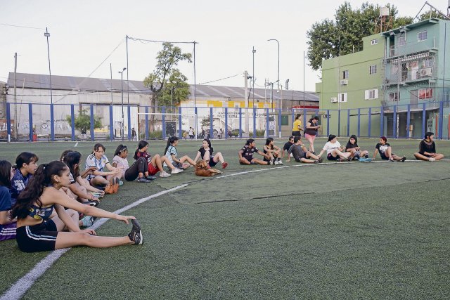 Der feministische Fußballklub La Nuestra beim Training