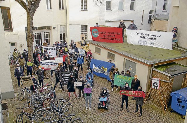 Solidarische Hausgemeinschaft: Die Bewohner*innen der H48 kämpfen um ihre Wohnungen.
