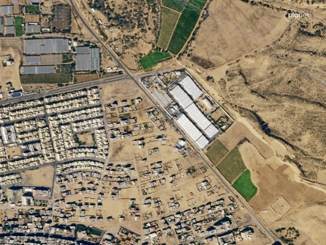 Satellitenbild von Rafah mit einer Aufnahme vom 15. Oktober 2023.