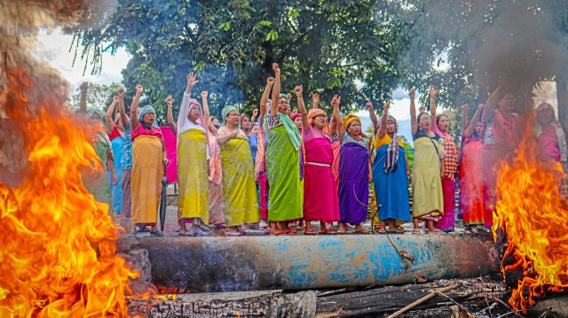 Frauen im Generalstreik: Im indischen Manipur sind die zahlreich...