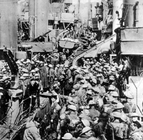 Einschiffung von Briten und Franzosen im Mai 1940