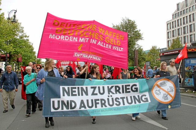 Demonstration der Berliner Antikriegskoordination zum Antikriegstag 2023