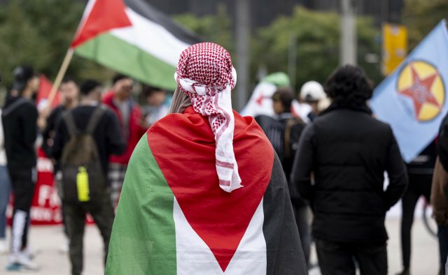 Sollten Palästinaflaggen etwa bei der 8. März Demo erlaubt sein?...