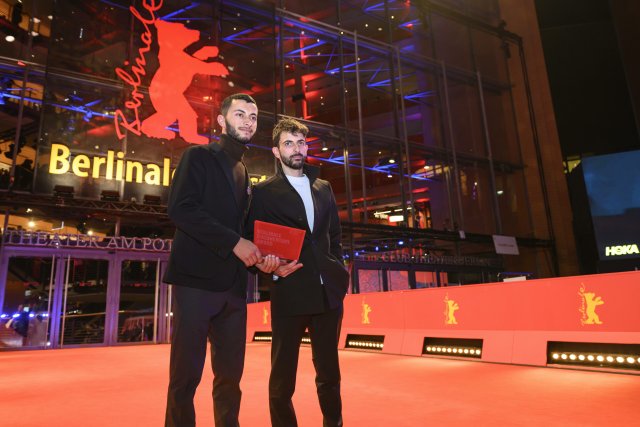Yuval Abraham and Basel Adra at the Berlinale film festival 2024.