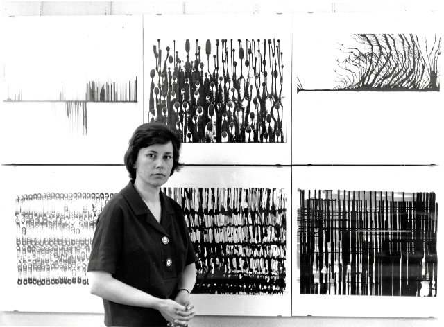 Sofie Dawo in der Galerie Elitzer, Saarbrücken 1964