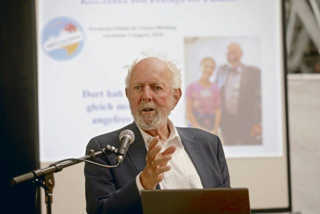 Ernst Ulrich von Weizsäcker bei einem Vortrag 2020 in Mülheim