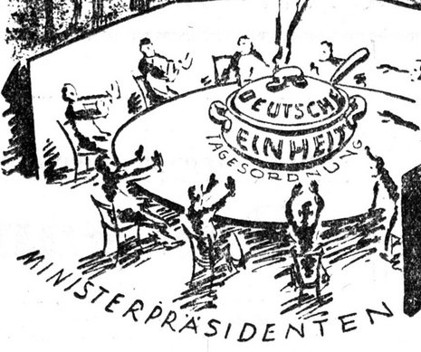 Bild zu Frage 1: Karikatur im ND von 1947