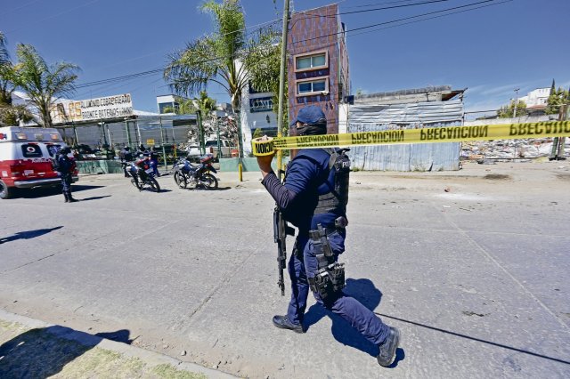 Polizeiabsperrung nach Mordanschlag: Das Thema Sicherheit wird in Mexiko ausgespart.