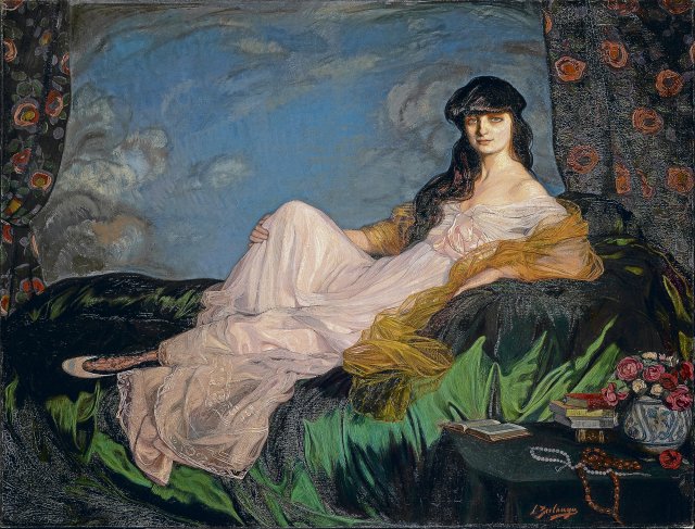 Lauernder Blick der Pariser Salondame: Ignacio Zuloaga, »Porträt der Gräfin Mathieu de Noailles«, Öl auf Leinwand, 1913