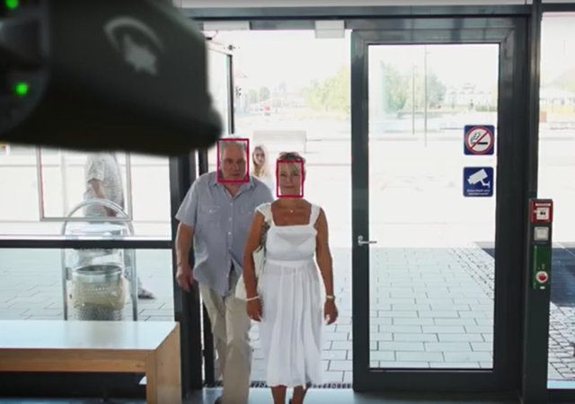 Anwendungen wie »FaceVACS-VideoScan« von Cognitech aus Dresden können Gesichter in Echtzeit-Videodaten suchen.