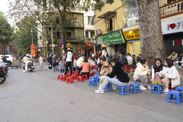 Straßencafé in Hanoi