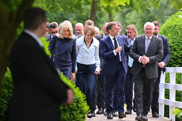 In Münster waren sich Emmanuel Macron und Bundespräsident Frank-...