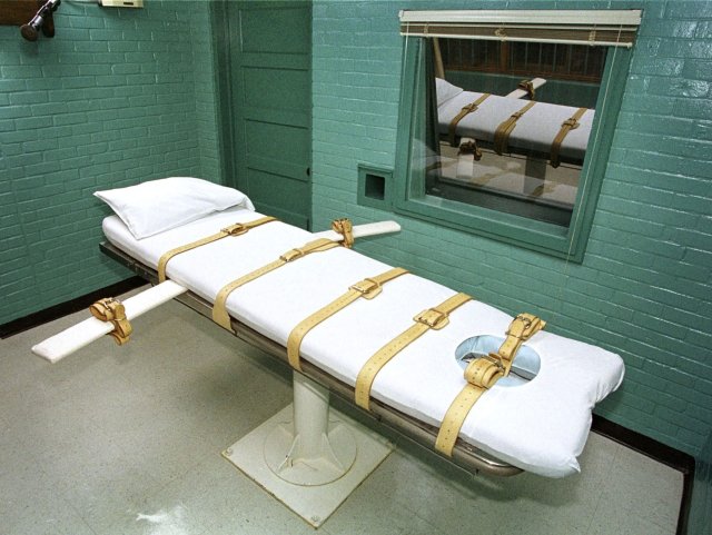 Die Todeszelle des berüchtigten Huntsville-Gefängnisses im US-Bu...
