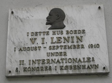 Gedenktafel f&#252;r Lenin anl&#228;sslich seines Aufenthaltes 1910