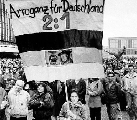 Protestdemonstration in Berlin, 5. April 1990 Fotos: Archiv