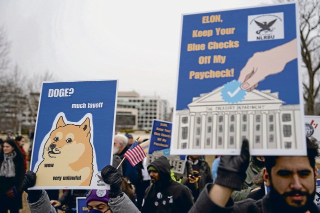 Kundgebung der »American Federation of Government Employees« gegen den staatlichen Stellenabbau, Juli 2025