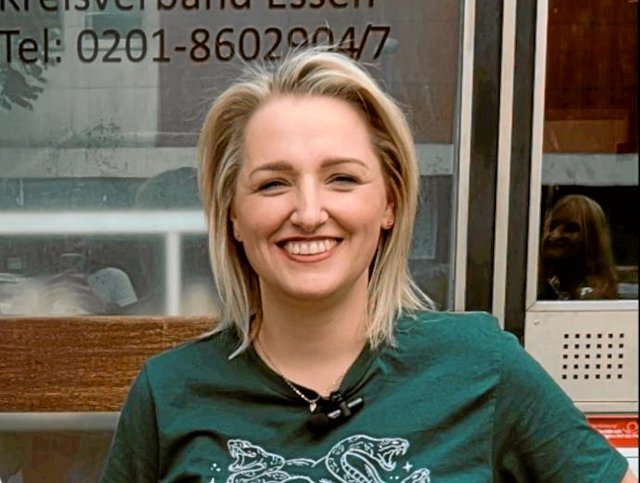 Liesa Schulz, 37, trat im Januar der Linken bei und will jetzt Oberbürgermeisterin von Essen werden.