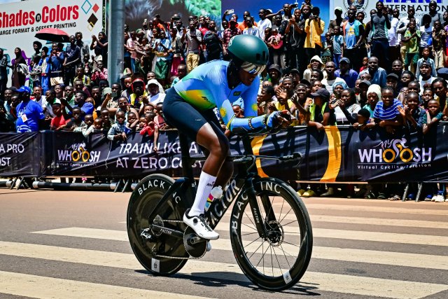 Umjubelte Lokalmatadorin auf dem 31-km-Kurs in Kigali: Xaverine Nirere, die am Ende 27. wurde