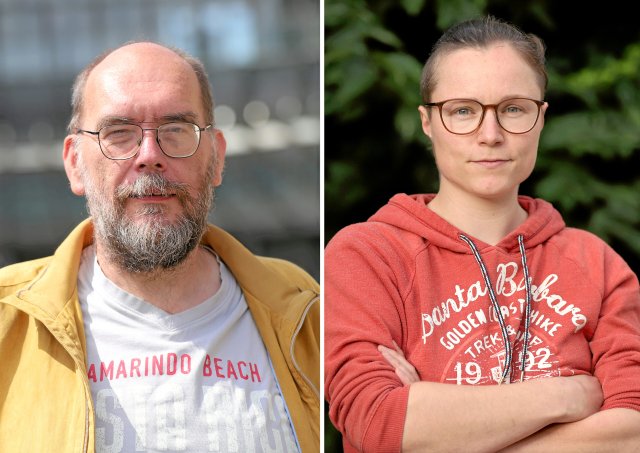 Engagieren sich gemeinsam gegen den neuen Abschiebeknast: Frank Gockel und Mara Sauer