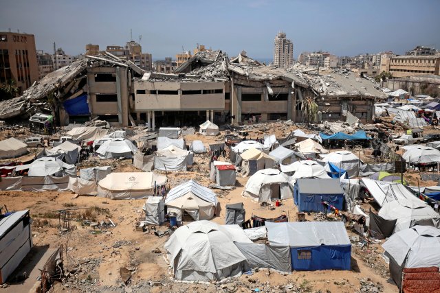 Die von Israel sofort nach dem 7. Oktober 2023 zerstörte Islamische Universität in Gaza. Über derartige Verbrechen soll an der Universität München nicht gesprochen werden.