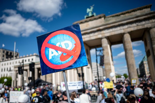 Demonstration im Mai am Brandenburger Tor zum bundesweiten Aktio...