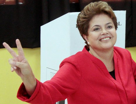 Dilma Rousseff zeigt sich siegesbewusst.