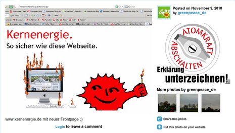 Hacker knacken Webseite von Kernenergie.de