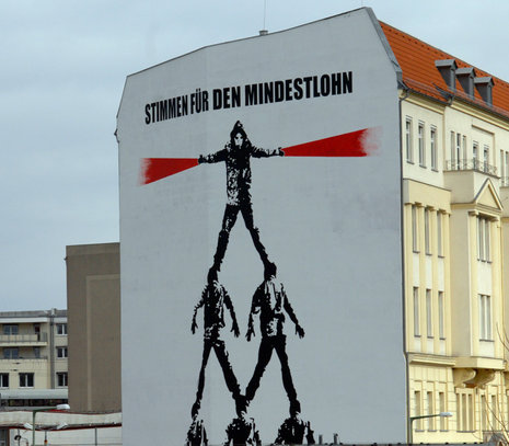 Mindestlohnkampagne der Gewerkschaft ver.di in Berlin-Mitte ND-