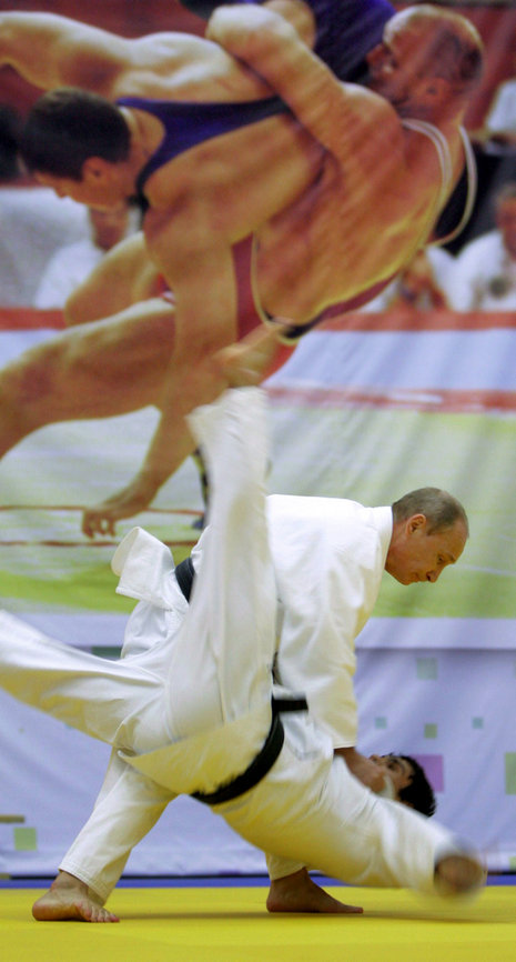 Immer schön oben bleiben: Putin bei Judotraining Foto: AFP/Druzhinin