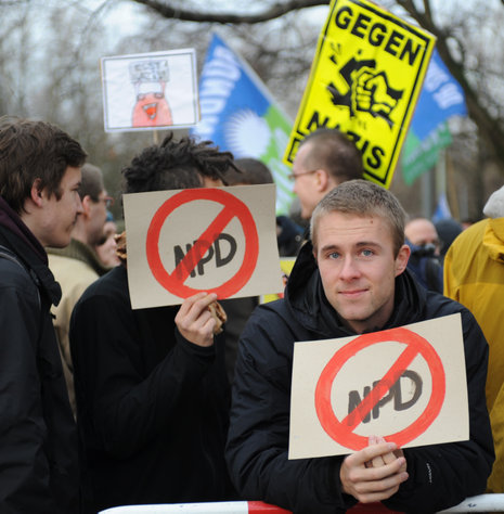 Protest vor der Max-Taut-Schule in Berlin.
