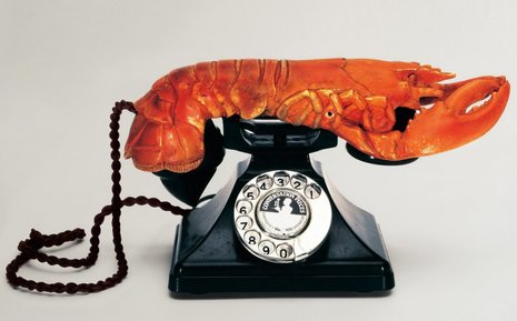 Salvador Dal&#237;: Hummer- oder aphrodisisches Telefon, 1936, Metall, Kunststoff, Gips