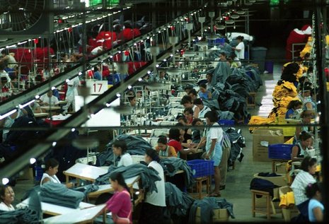 Harte Arbeitsbedingungen: Produktionshalle in der Freien Exportzone Las Mercedes in Managua