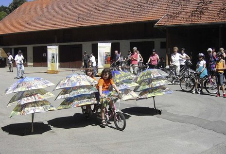 Erinnern an Gustav Mesmer: ein Starter beim Flugrad-Wettbewerb in Buttenhausen