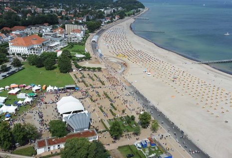 Eine Kulisse zum Verlieben: Das Holstentorturnier ist mit über
1000 Teilnehmern inzwischen das größte europäische Boule-Turnier außerhalb
Frankreichs.