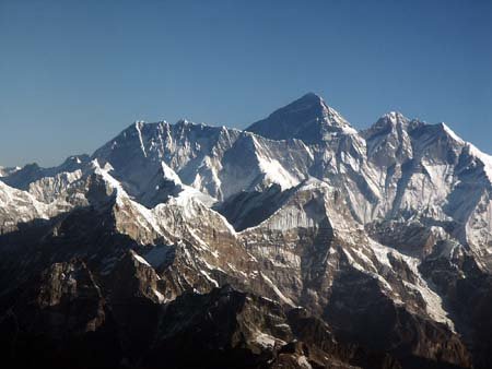Himalaya-Panorama mit dem Mt. Everest.