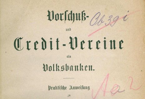 Schulze-Delitzsch gründete 1849 eine Schuhmachergenossenschaft und schrieb einige Jahre später einen Leitfaden zur Gründung von Volksbanken.
