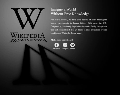 Protest auf der englischen Wikipedia-Seite  nd-Screenshot: wikipedia.org