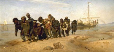 Ilja Repin: »Die Wolgatreidler«, 1870-73, Öl auf Lw., © 2012, Staatliches Russisches Museum, St. Petersburg