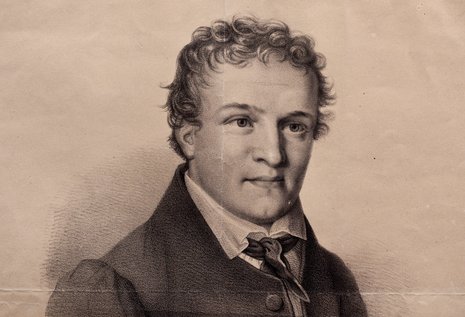Kaspar H. auf einer Lithografie von Joh. Nicolaus Hoff