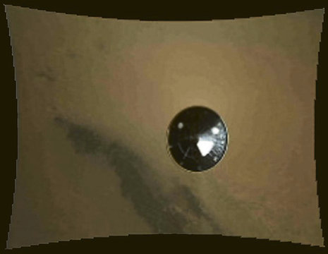 Aufnahme des Mars-Roboters von seiner Landung