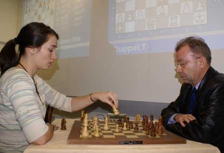 Helmut Pöltelt unterlag Tina Mietzner nur knapp.