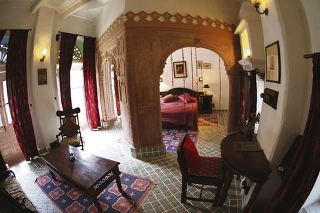 Dieses Zimmer im Deogarh Mahal sah Fürsten kommen und gehen