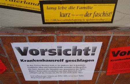 Warnung vor Neonazi-Angriffen in Friedrichshain, wo Rechtsextreme besonders häufig zuschlagen.