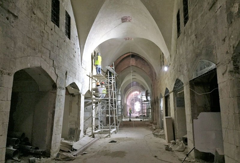 Die Agha-Khan-Stiftung restauriert Gebäude in Aleppos Altstadt.