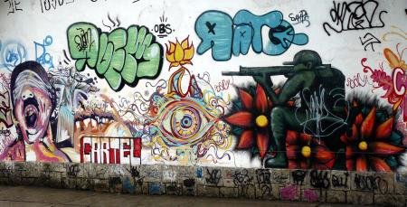 Graffiti in Rios Stadtteil Botafogo: Spiegel der Gewalt.