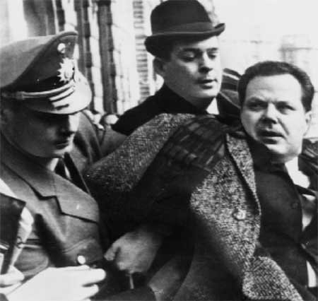 Herbert Mies wird in Frankfurt/Main verhaftet, Februar 1968