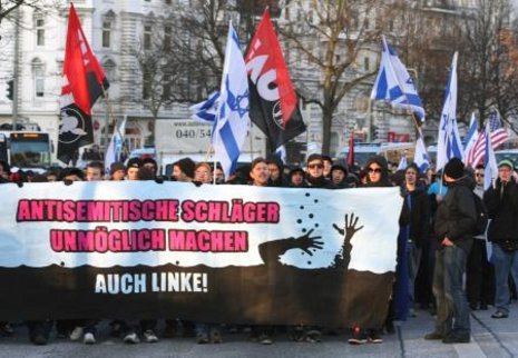 Demonstration von Antideutschen am 13.12. in Hamburg gegen &#187;Antisemitismus von links&#171;
