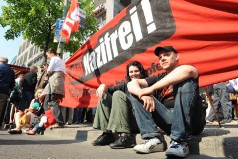 Demo vor der Bundeszentrale der NPD in Berlin-K&#246;penick ND-