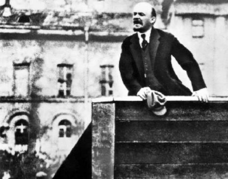 Lenin h&#228;lt eine Rede, 5. Mai 1920 in Moskau