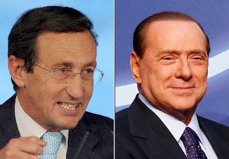 Fini gegen Berlusconi Fotos: AFP, dpa